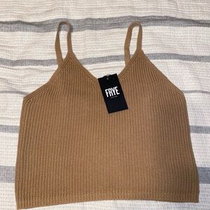 Frye 100% cotton Sweater Tank in Tan